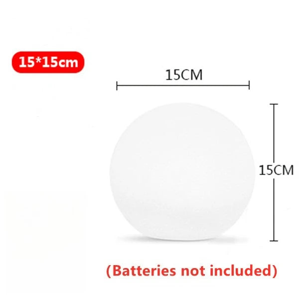LED Ball Light Solar Lamp Outdoor Lawn Lamp Luminous Ball Pool Bedroom Table Party Garden Lighting Remote Control Waterproof Vue 15cm