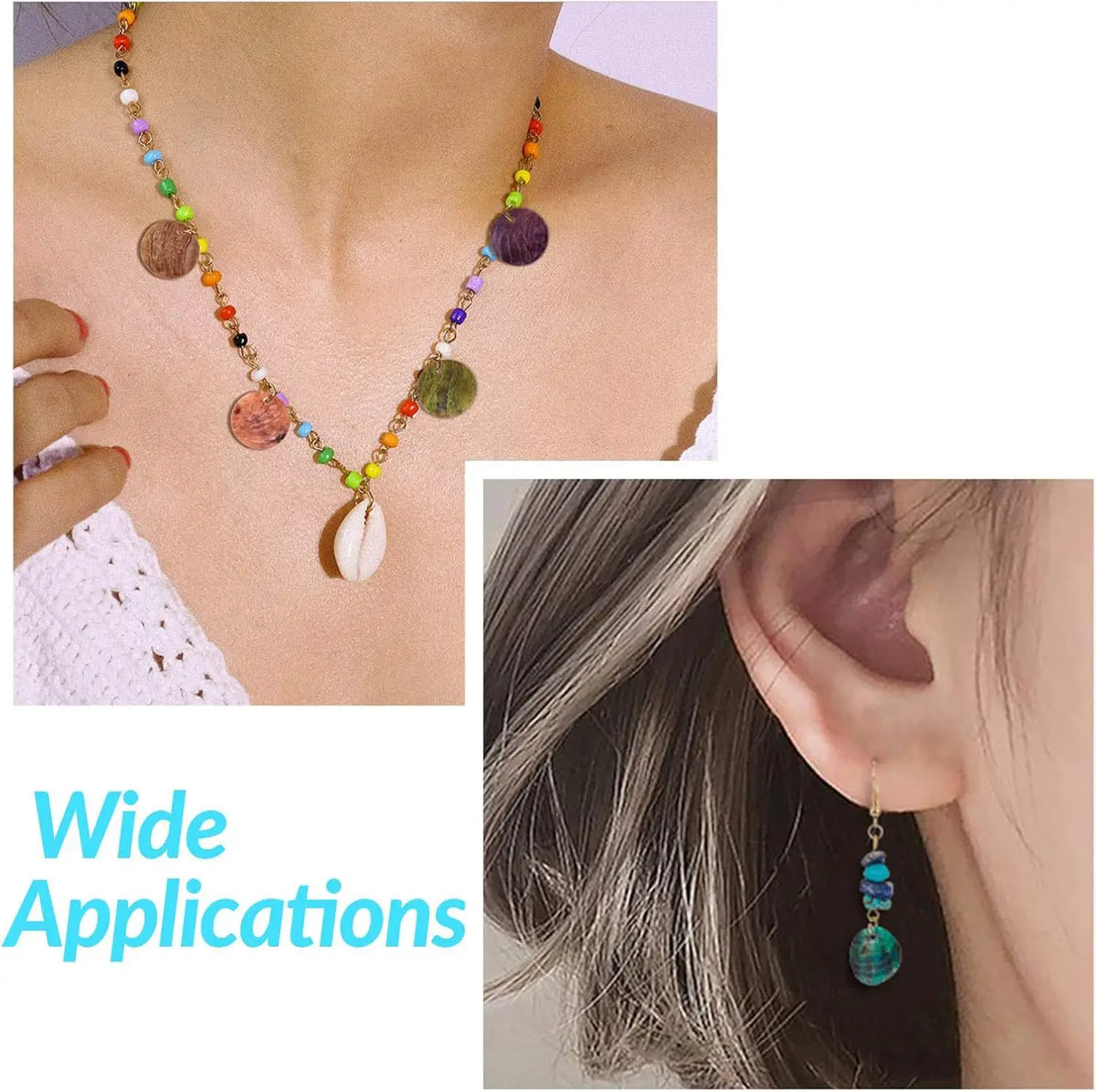 1-10Bags Colorful Plated Shell Beads for DIY Jewelry Making Earrings Necklace Handmade Craft Supplies Assorted Shiny Coated Vue