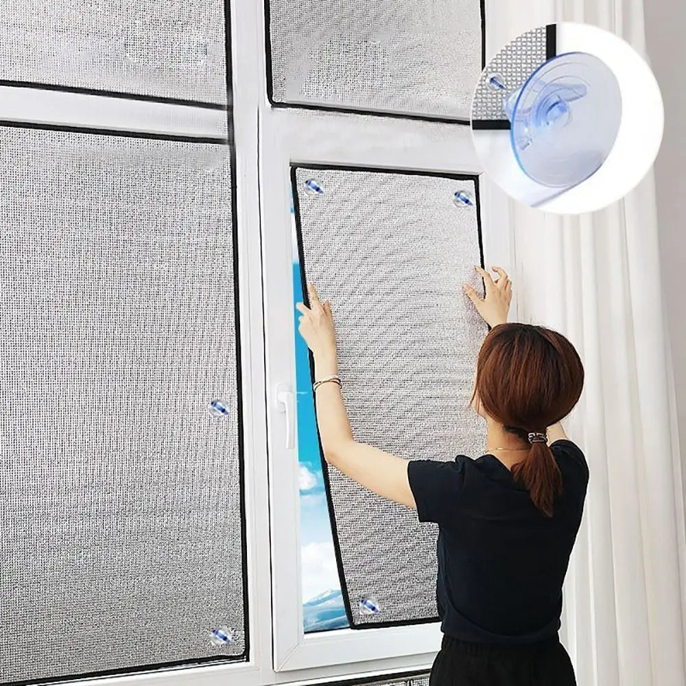 Aluminum Foil Window Insulation Film Double Side Removable Sunshade Vue
