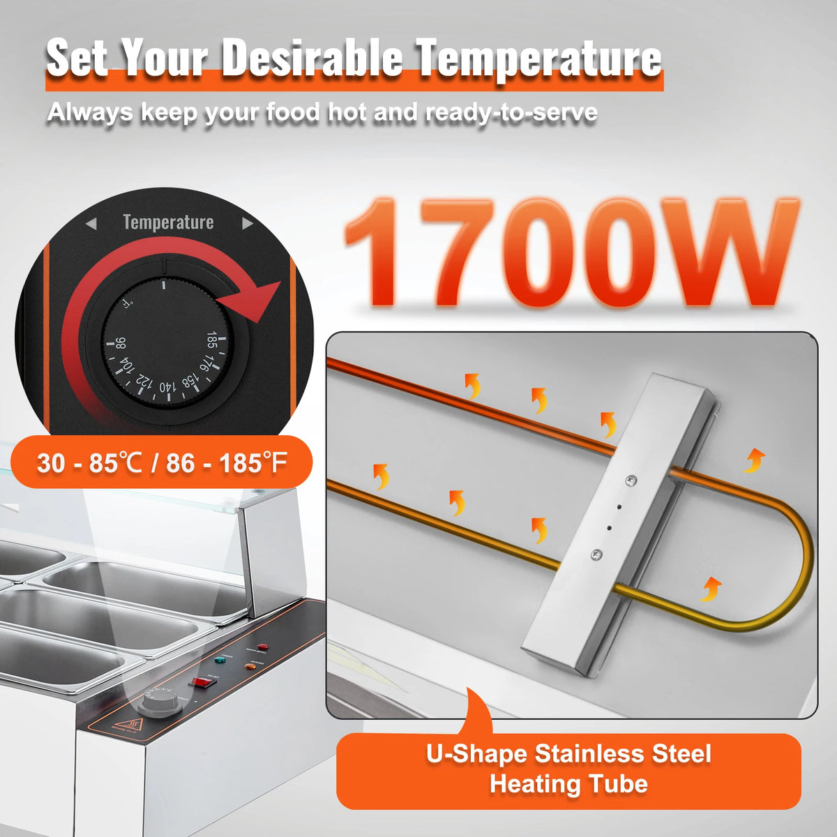 SucceBuy 12-Pan Commercial Electric Steam Table Food Warmer Commercial Food Warmer Vue