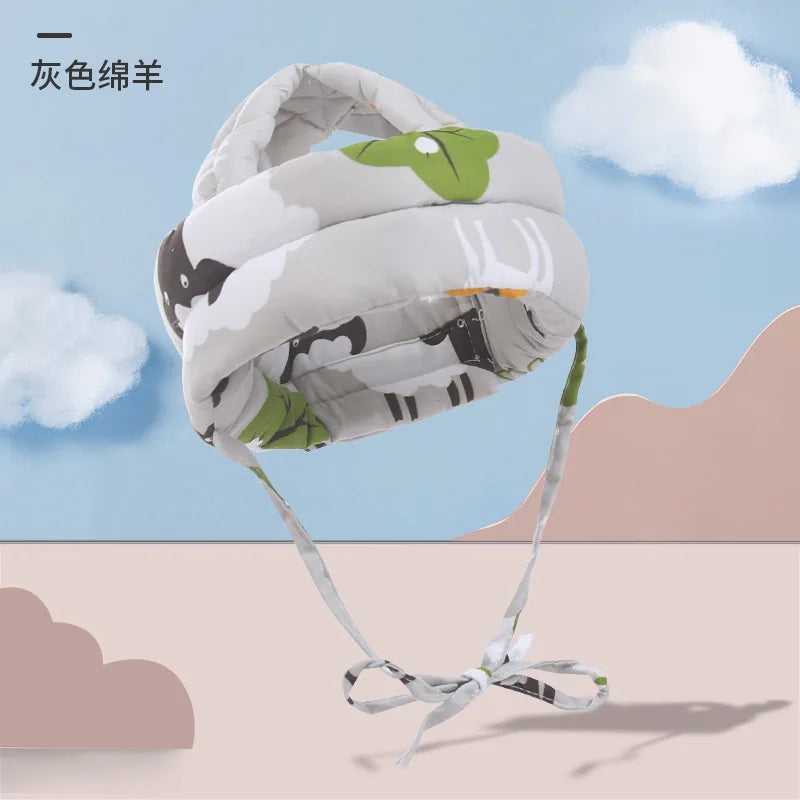 Cap Anti-collision Soft Comfortable Head Security & Protection Adjustable Hats Baby Toddler Protective Hat Baby Safety Helmet Vue B40 Grey Sheep