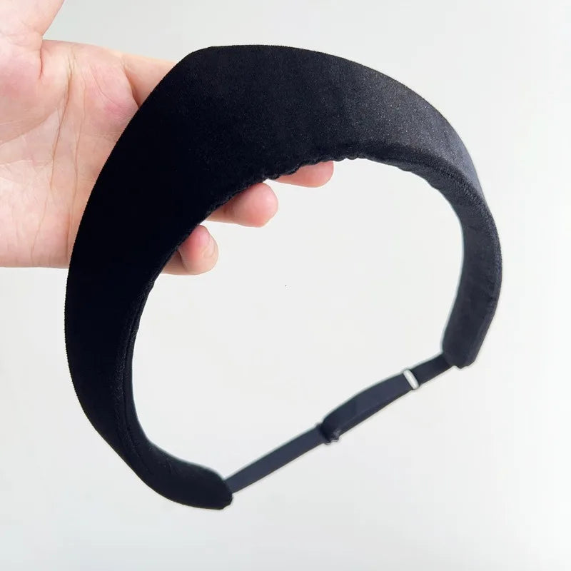 Retro Velvet Women Headband Smooth European and American Hairpin Headband Hair Hoop Lady Headwear Styling accessories Vue black