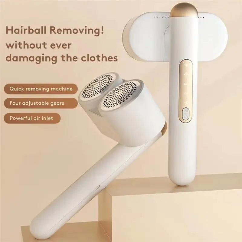 ABKW-Double-Head Hair Ball Trimmer Portable Electric Lint Remover Efficient Hair Suction Vue