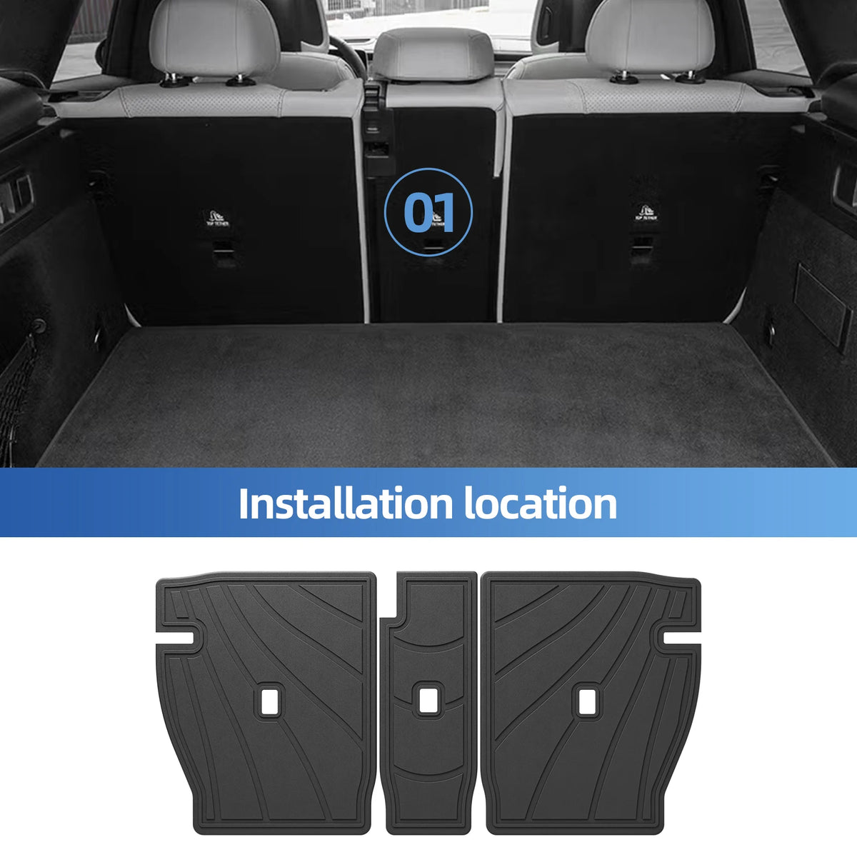 Smabee Left Drive for Benz GLC SUV 2023-2026 (Not for Coupe & PHEV (350e)) 5seat TPE 3D Car Floor Mats Trunk Pad Accessoreis Vue