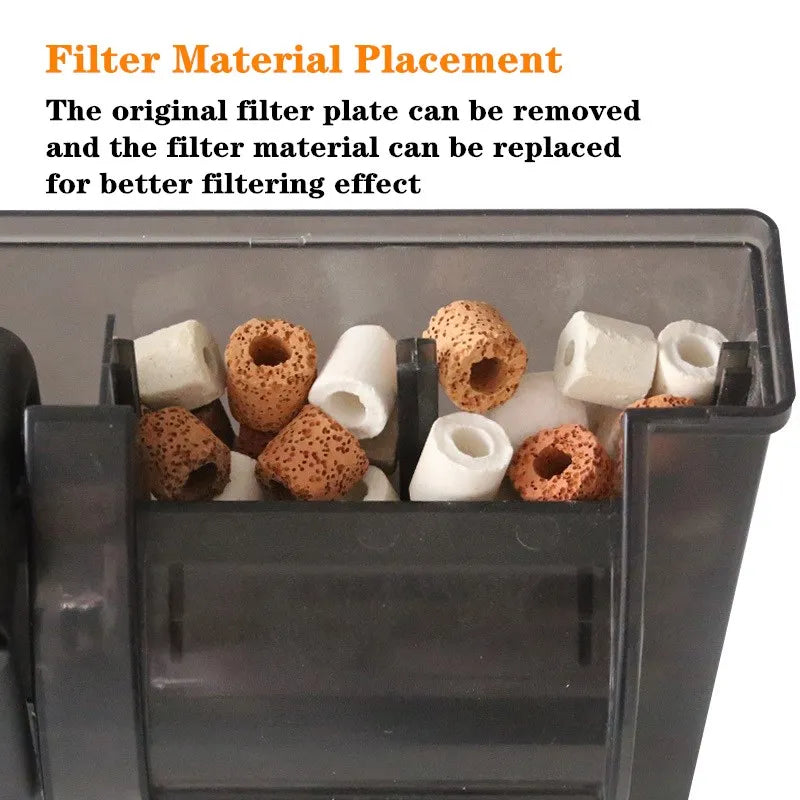 Aquarium Filter External Hanging Filter Pump Fish Tank Water Pump Waterfall Maker Water Circulation Filter Aquarium Accessories Vue