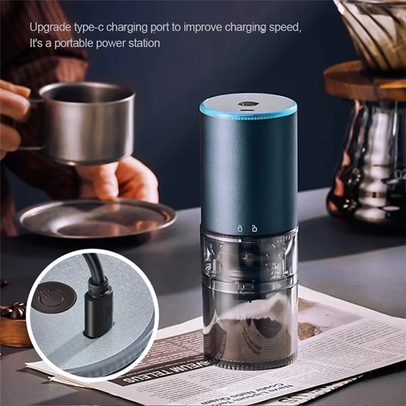 Electric Bean Grinder Stainless Steel Portable Coffee Machine External Adjustable Coffee Machineabkw Vue