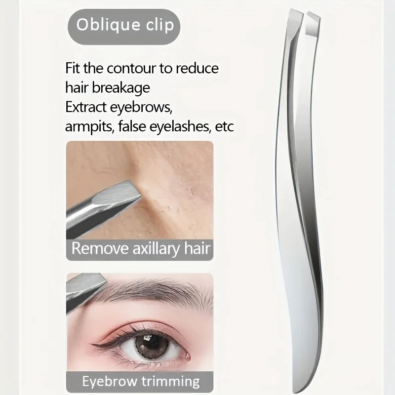 30X Magnifying Mirror and Precision Tweezers Set for Eyelashes,Small Magnifying Mirror with Suction Cup and Tweezers,Multi-Use, Vue