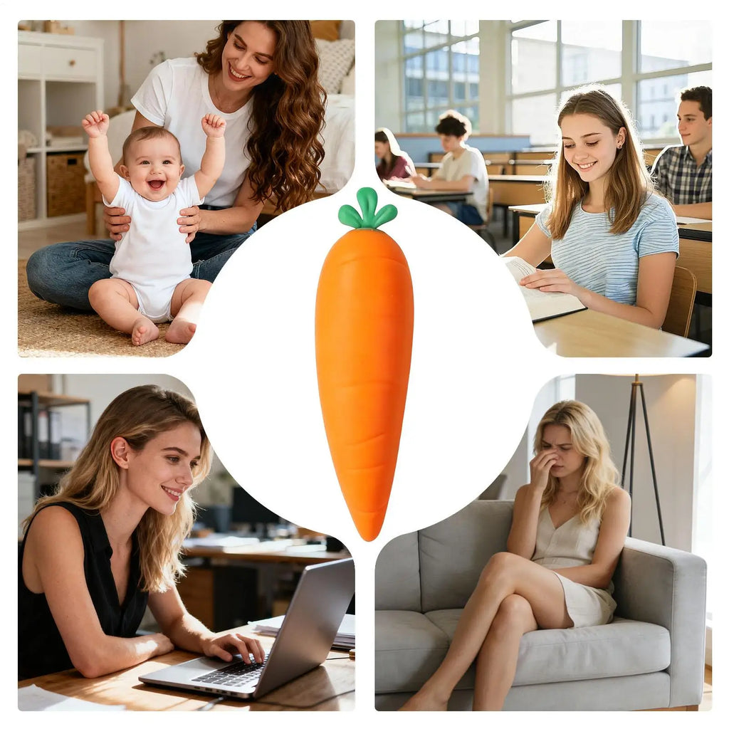 31cm Giant Carrot Squish y Toy, Super Soft Sensory Fidget Stress Relief, Large Plush Anxiety Calming Gift For Adults Kids Office Vue