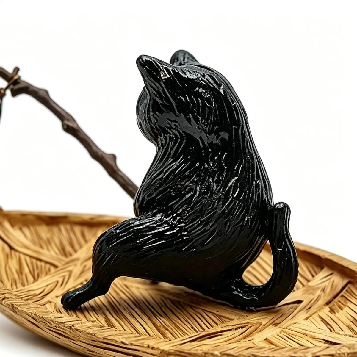 Cute Kitten Fishing Ornament Fish Tank Aquarium Decor for Garden Pond Home Office Landscaping Outdoor Aquatic River Vue