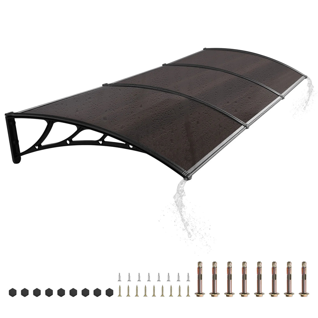APWIKOGER 118" Porch Awning PC Canopy | UV, Rain & Snow Cover Porch Door Awning Vue
