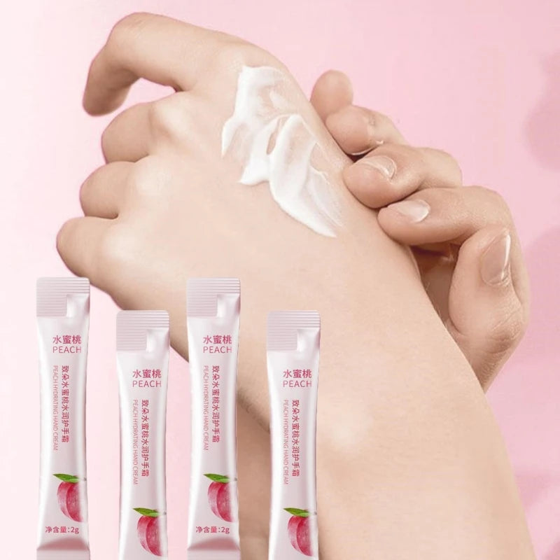 Plant-Based Fragrance Peach Moisturizing Cream, Suitable for Dry Hands and Full Body Care, Portable Travel Size, Perfect Gift for Women on Valentine's Day/Mother's Day Vue