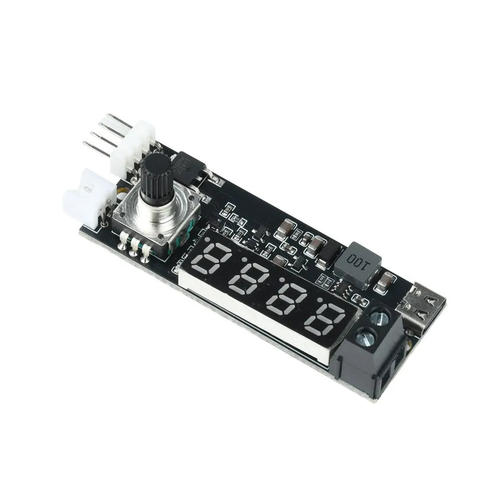5V/12V 4Pin PWM Fan Speed Controller Smart Temp Control Module Type-C Digital Temp RPM NTC Probe PC Aquarium Greenhouse Cooling Vue