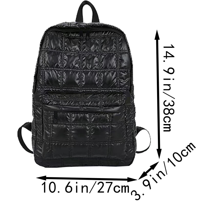 Trendy Stylish Shiny Backpack Multi-color Adjustable-strap