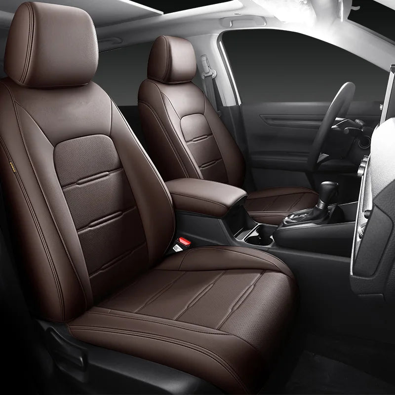 Custom Fit CRV Car Seat Covers for Select Honda CRV 2023 -2026 Full Set Artificial Leather Automobile Car Accessories -Wine Red Vue Coffee 2024 China Mainland