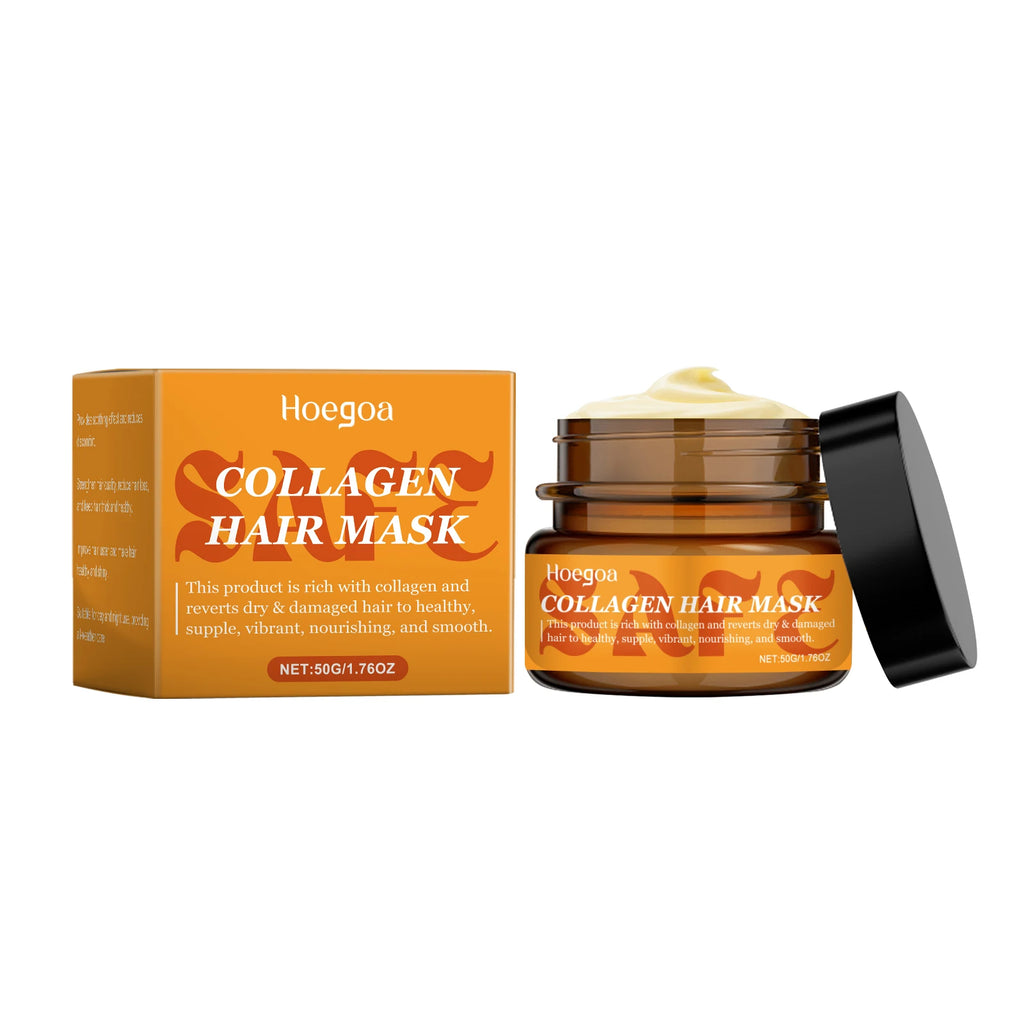 Collagen Hair Mask - Deep Moisturizing Treatment For Dry Damaged Hair - Reduces Frizz & Tangles - Restores Shine & Softness Vue