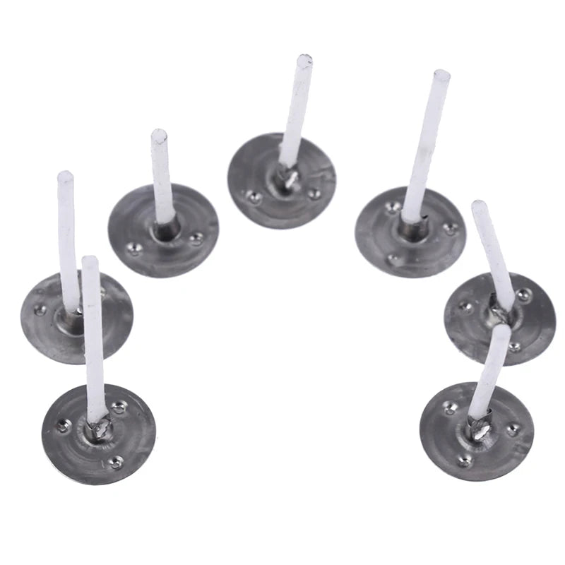 100Pcs Candles Mold Wick Tabs Eco-Friendly Candle Sustainer Making Pure Cotton Vue