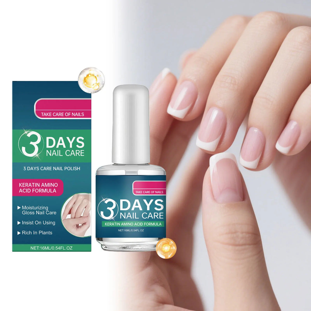 Brightening Nail Care Oil - Gentle Formula, Nourishes Fingernails & Toenails, Natural Shine, Portable Daily Care Vue