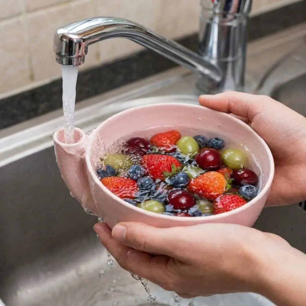 3D Printed Automatic Fruit Washing Bowl Large Capacity Self-spinning Swirl Berry Washing Drain Bowl Plastic Central Flow Guide Vue
