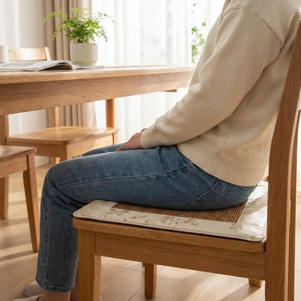 Simple Modern Thickened Summer Cooling Mat Breathable Japanese Style Rattan Weaving Seat Cushion Non Slip Soft Chair Pad Car Vue