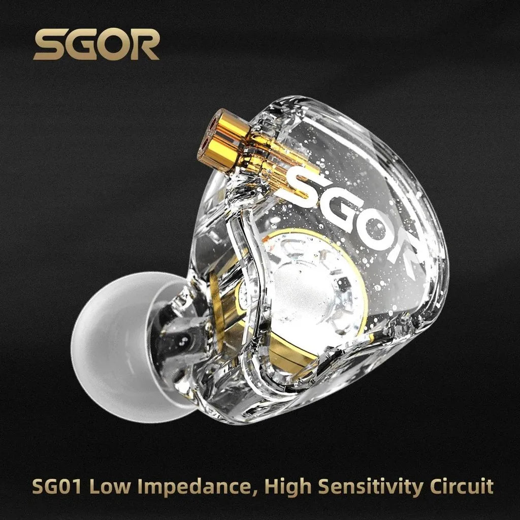 SGOR SG01 HIFI Bass Wired In-Ear Monitor Earphones Wired In-Ear Earphones Vue