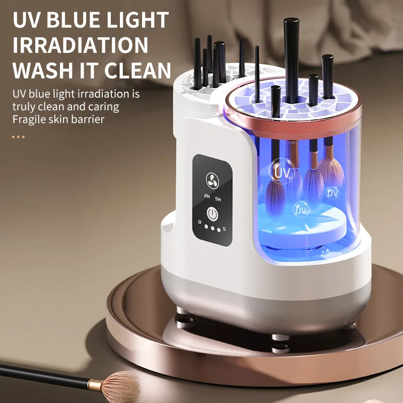 3 IN 1 USB Electric Makeup Brush Cleaner Machine Automatic Quick-Drying Portable Cosmetic Brush Cleaning And Drying Tools Vue