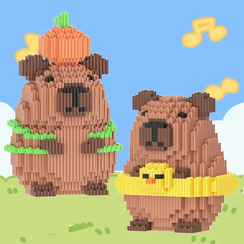 Super sized Capipara giant capybara birthday doll Capipara bubble tea building set for children aged 14 and above Vue