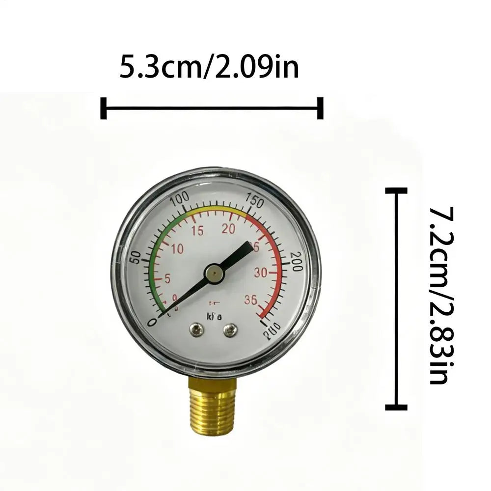 0-35 PSI Pool Pressure Gauge, Accurate Easy-Read Color Dial, Durable Replacement for Pool Filter Spa Hot Tub Water Pump Vue A