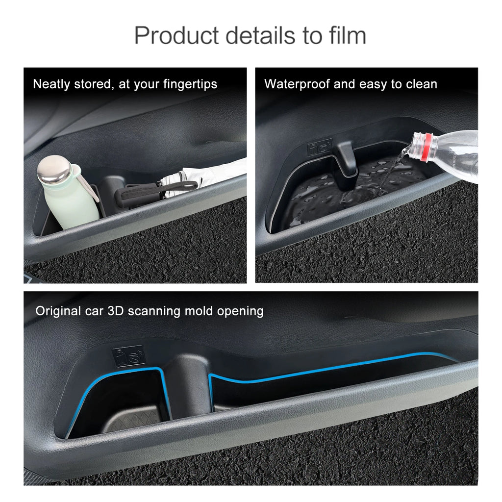 Smabee for Toyota Land Cruiser Prado 2024 250 J250 LC250 TPE Front Rear Door Handle Tray Organizer Door Side Storage Box Vue
