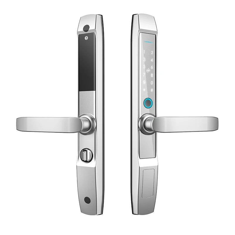 Zinc Alloy Tuya Smart Home Fingerprint Lock With Tuya Wifi APP IC Card Code Keyless Smart Electronic Aluminum Sliding Door Lock Vue