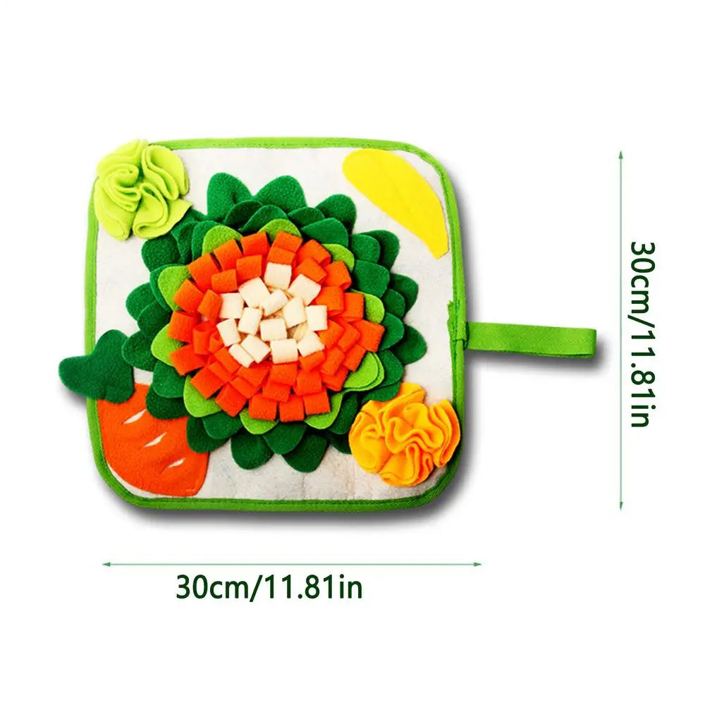 Rabbit Sniffing Pad Mental Stimulating Snuffle Mat for Bunny Cats Hamster Smell Training Toy Home Cage Hutch Playtime Training Vue as picture