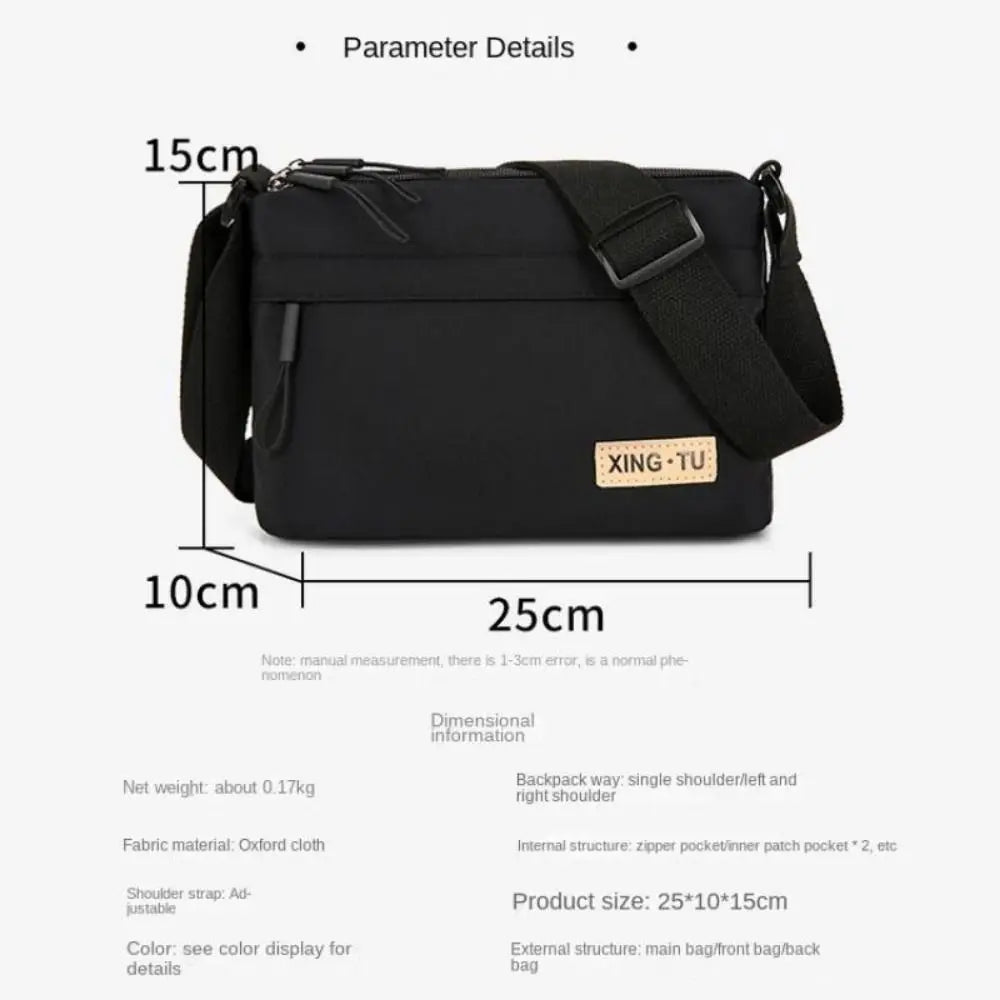 Fashion Oxford Crossbody Bag Solid Large Capacity Shoulder