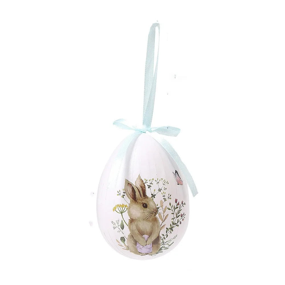 Foam Easter Eggs Pendant DIY Craft Cartoon Easter Simulation Egg Artificial Decorative Easter Party Decorations Party Favor Vue Style A