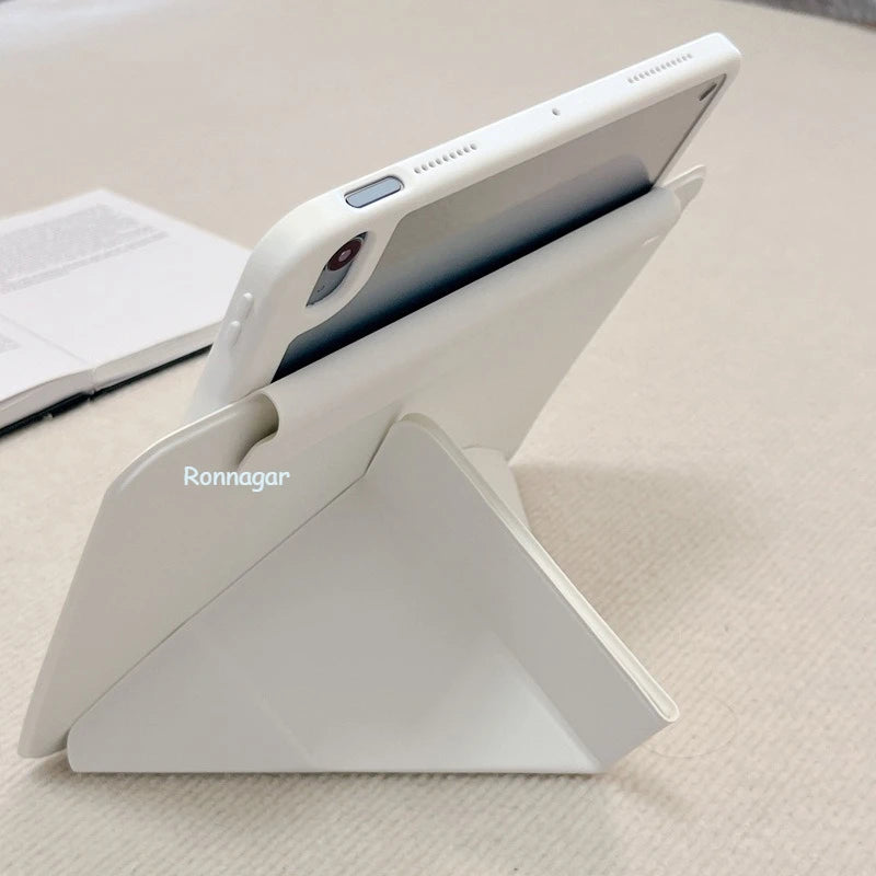 Ronnagar Y Folding Magnetic iPad Case – 9th to 11th Gen & Pro Tablet Folio Case Vue