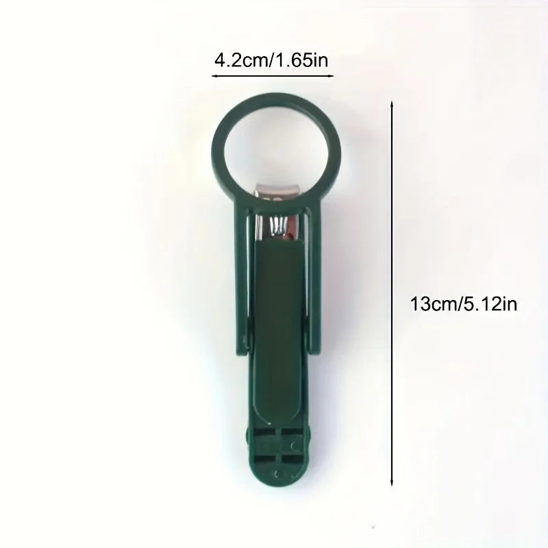 Anti-Splash Curved Nail Clippers Premium Stainless Steel Concave Nail Clipper - Ergonomic Rubber Grip Handle for Seniors Vue Green