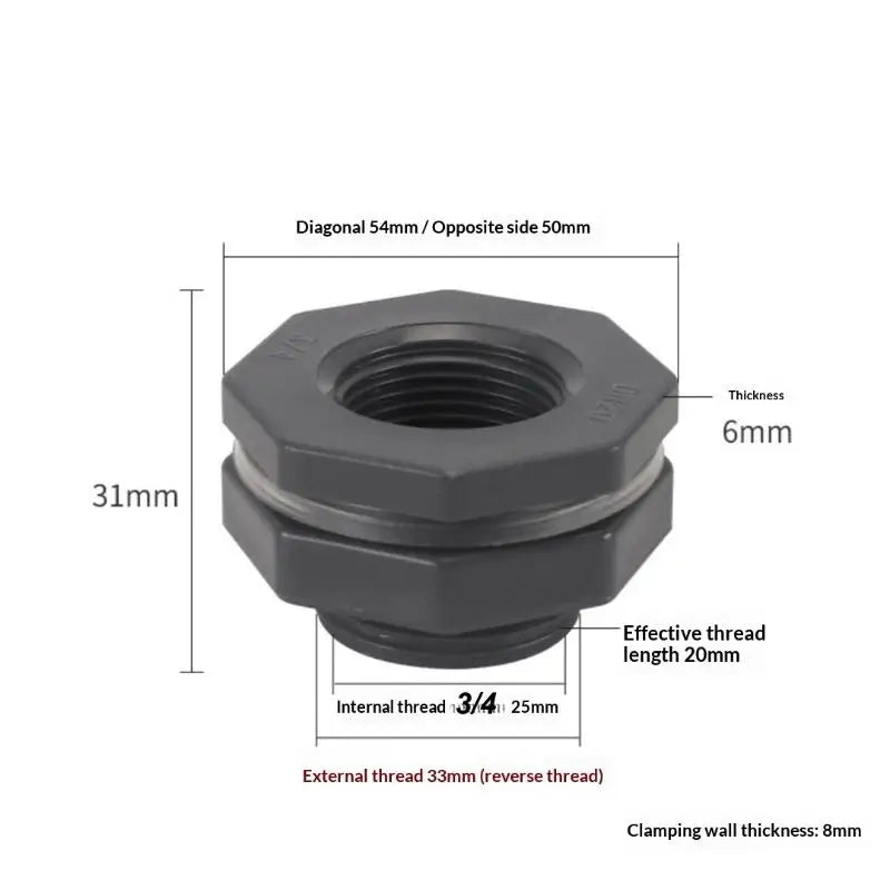 Garden Rainwater Collection Kit 3 4 Inch PVC Rain Bucket Diverter with Valve Fittings and Easy Fit Connector Vue B 25MM