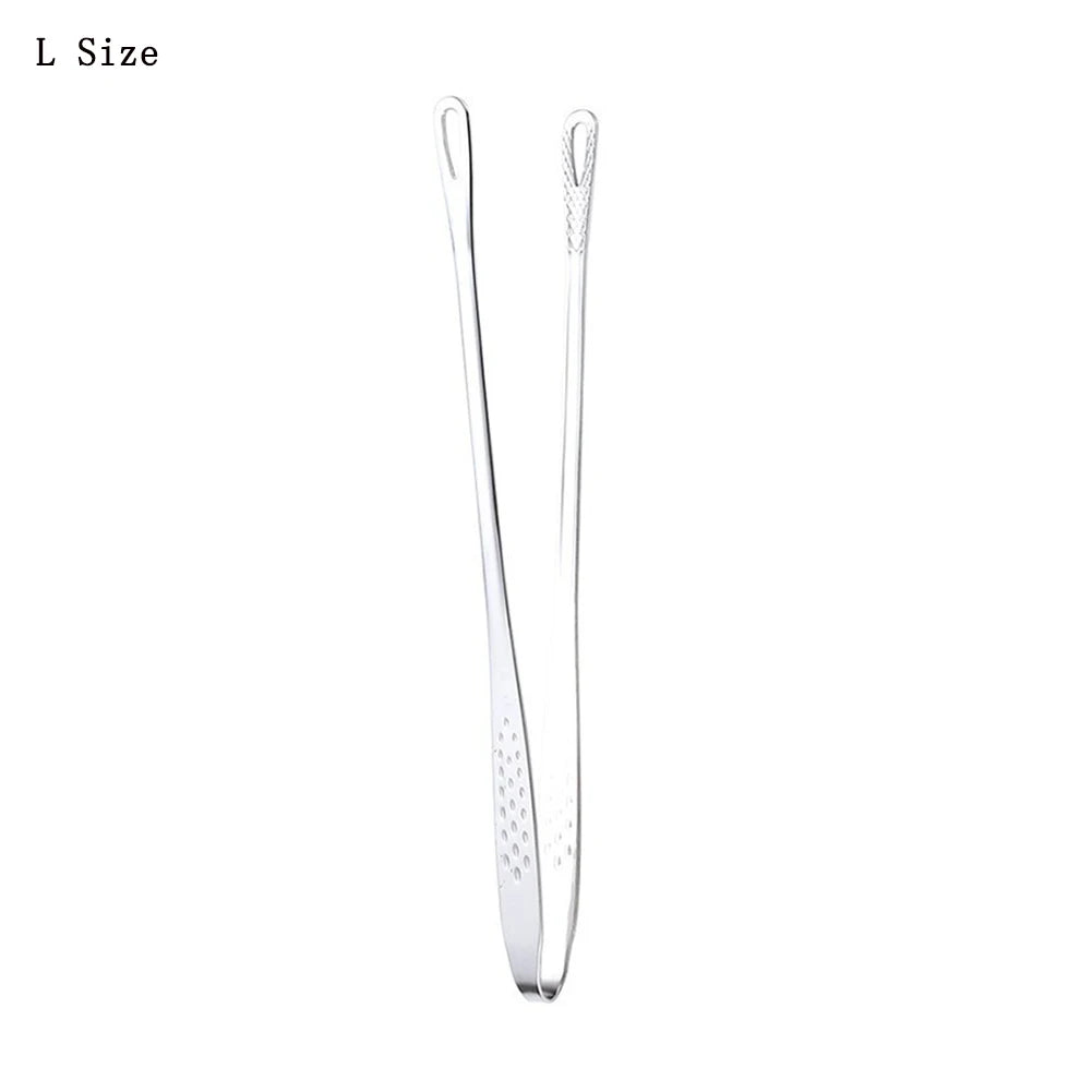 1PCS 304 Stainless Steel Food Tongs Long Handle Non-Slip Barbecue Clip Thickened Steak Clip Kitchen Cooking Tools Accessories Vue