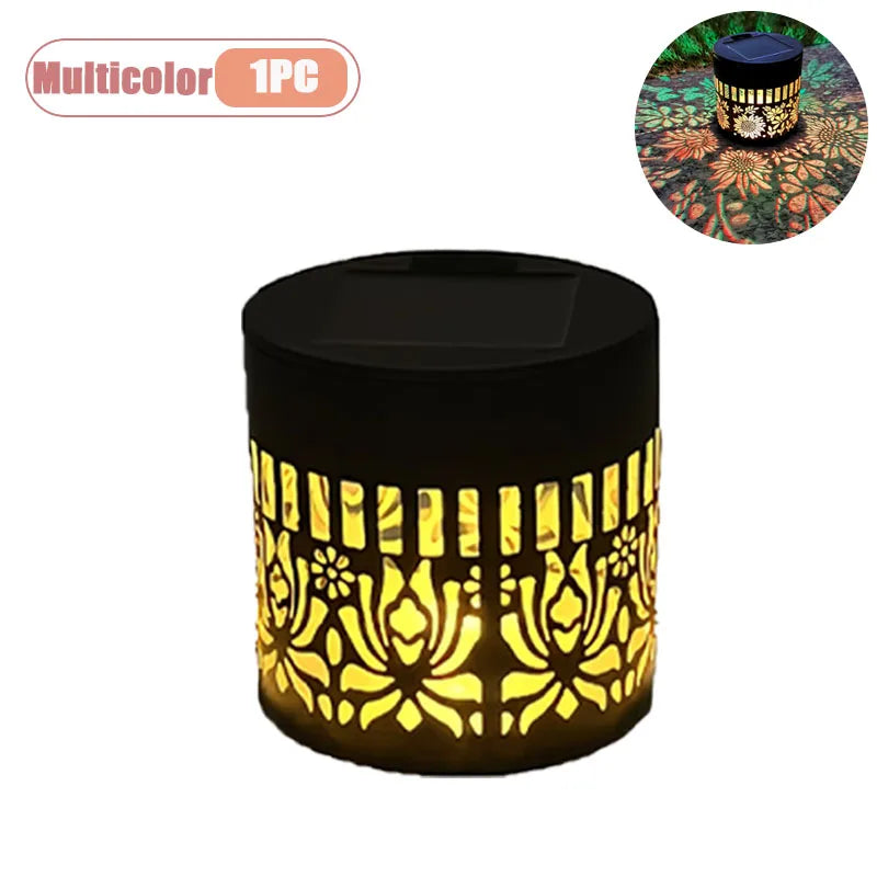 1-8PCS Solar Flower Sun Wall Lantern Outdoor Waterproof Garden Decorative Landscape Sconce for Yard Fence Home Exterior Vue Multicolor-1PC