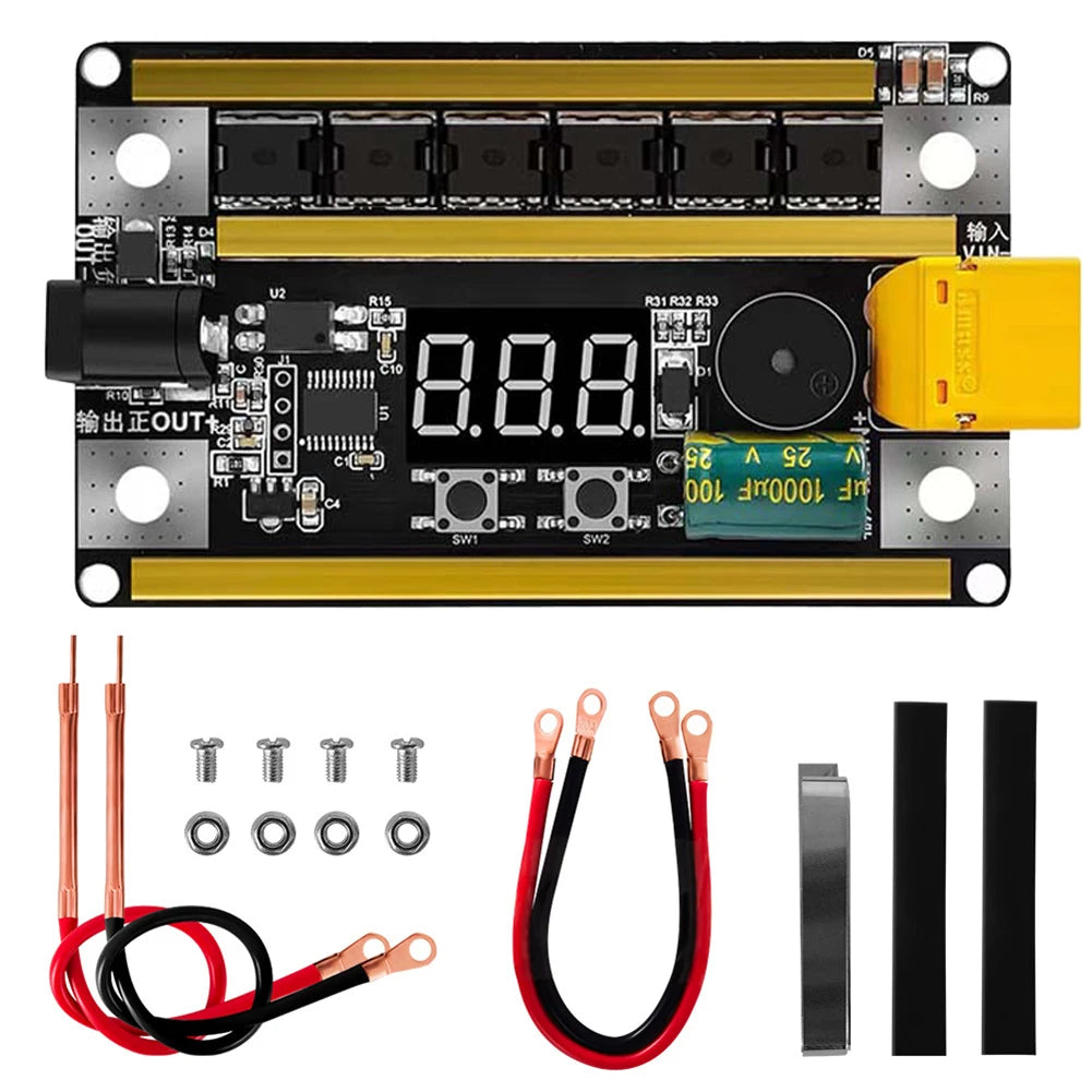 GX591 Lithium Battery Spot Welder 99 Gears Adjustable 12V Mainboard Welder with Automatically Trigger Welding for 18650 Battery Vue StyleA