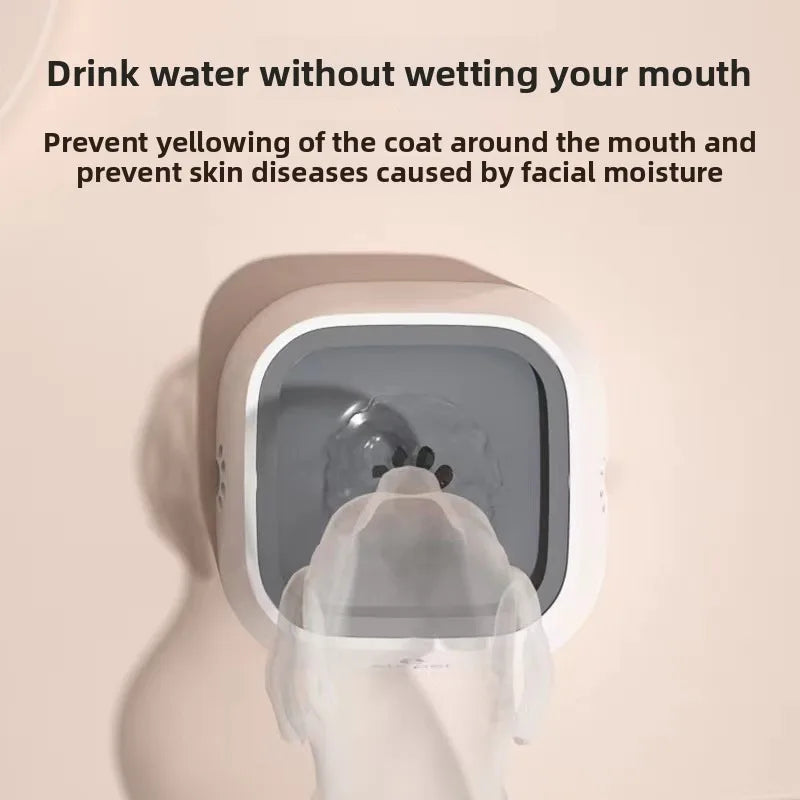 Anti-Splash Pet Water Bowl Dog Cat Drinking Bowl Non-Wetting Mouth Floating Water Bowl Anti-Slip Anti-Tip Pet Bowl Vue