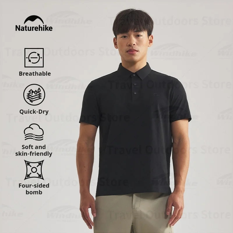 Naturehike Men's Quick-Dry Polo Shirt | Hiking & Casual Wear Men's Sport Polo Vue