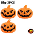 Halloween LED Pumpkin Light Smiley Face Decorative Ornamentsfor Garden Porch Party Festiva Outdoor Scary Atmosphere Decorations Vue Big-3PCS