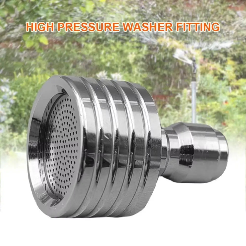 Stainless Steel Water nozzle Quick Plug 1/4 Quick Connect Shower Head Metal Small Flower Washing Nozzle Car Cleaning Vue