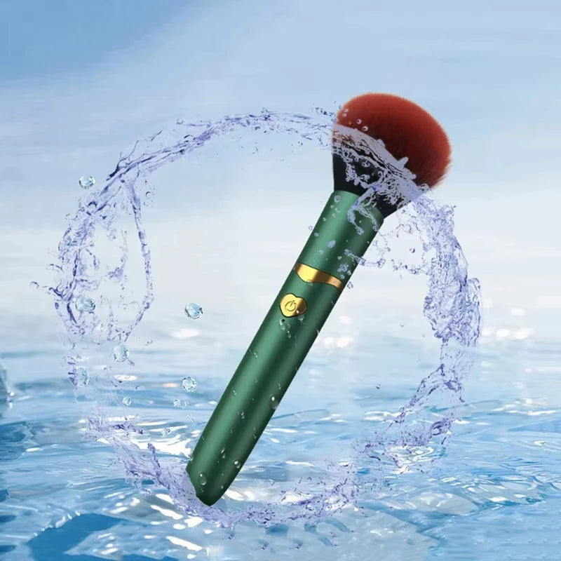 2 In 1 Electric Multi-Function Soft Fluffy Portable Foundation Brush Vibration Makeup Brush Rechargeable Detail Makeup Tools ﻿ Vue