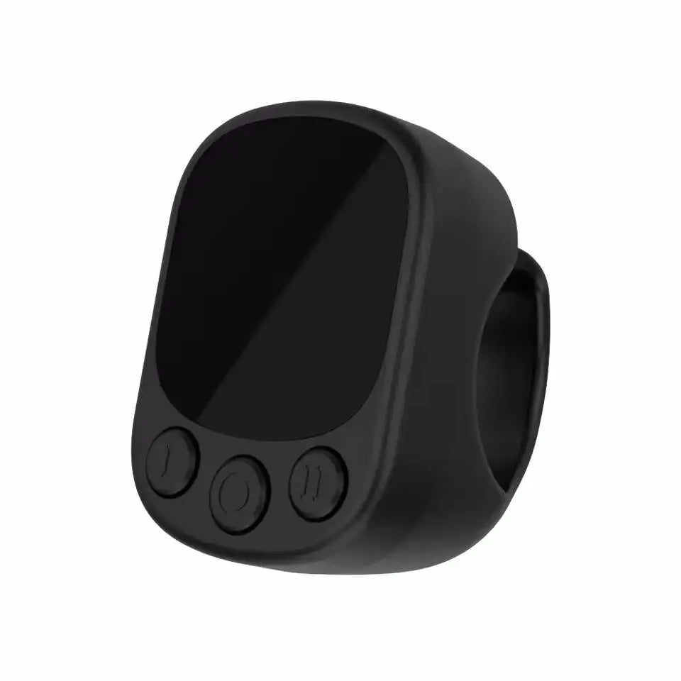 Mini Wireless Remote with Touchpad Scrolling Ring Bluetooth Page Turner for iPhone Android iPad Controller USB Rechargeable Vue black