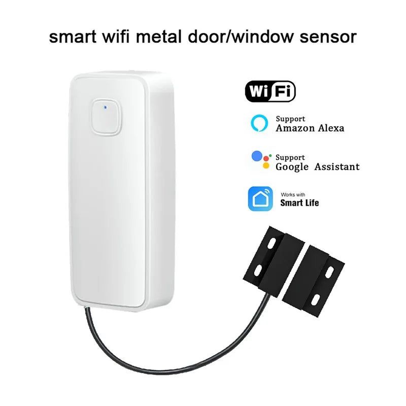 Tuya WIFI Smart Door Window Magnetic Sensor Open Closed Detector Security Alarm Home Anti-theft Door Iron Rolling Door Sensor Vue