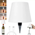 LED Wireless Bottle Shape Table Lamp Touch Dimmable 3 Colors Night Light for Bar Wine Decor Desk Lamp Vue WHITE Tricolor 0-5W