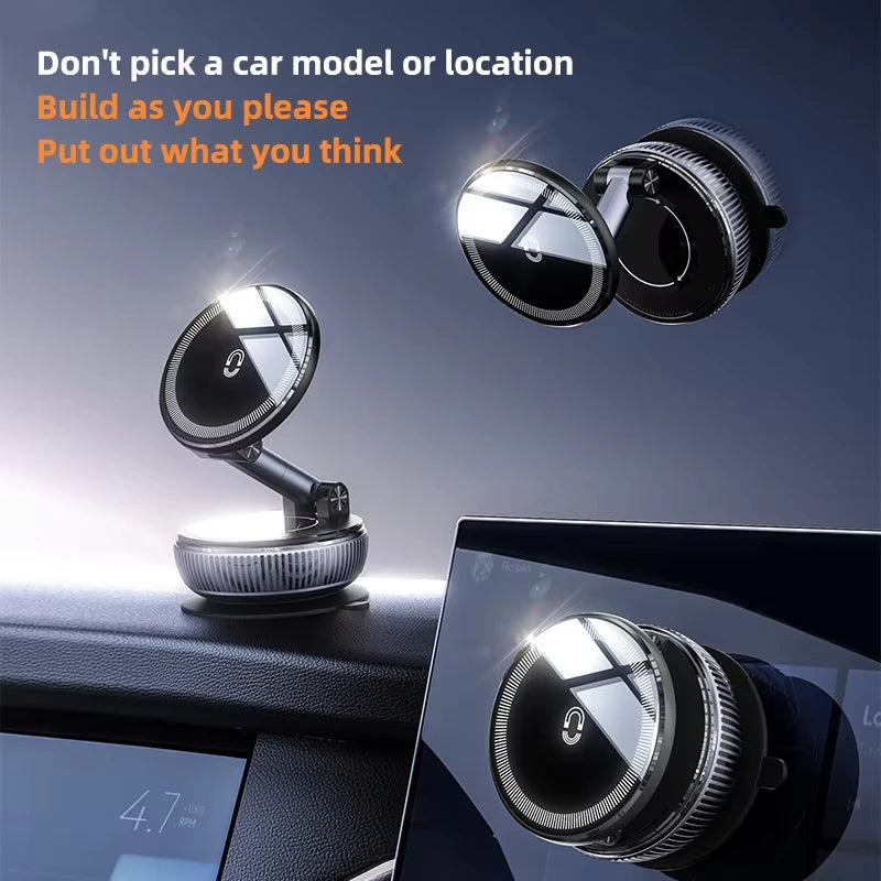 Upgraded Vacuum Magnetic Phone Holder Stand, for Magsafe Suction Cup Phone MountAdjustable Swivel Lock Vue