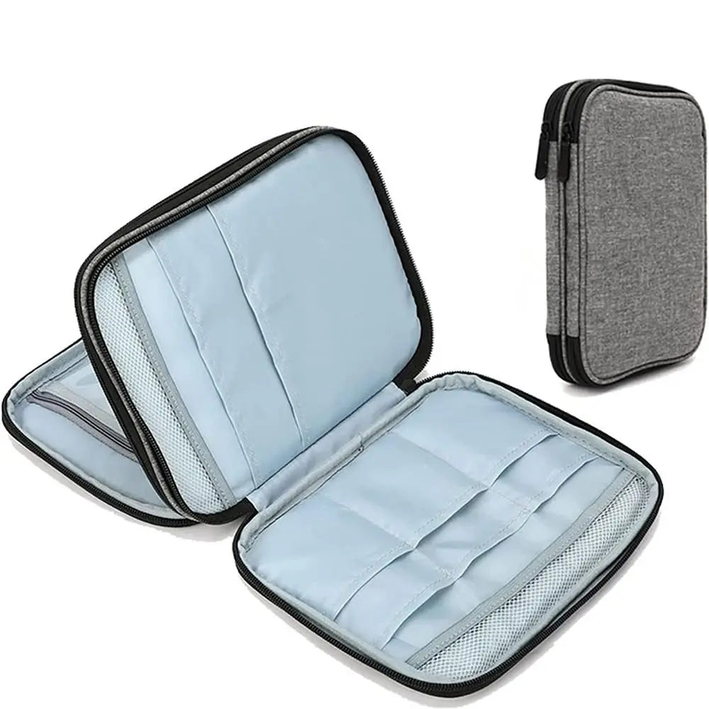 Portable Knitting Needles Case Oxford Fabric Durable Crochet Needle Bag Colorful Zipper Crochet Hooks Storage Bag Vue