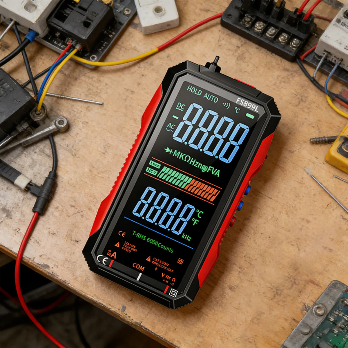 Smart Digital Multimeter 6000 Counts True RMS USB-C Rechargeable Digital Multimeter Vue