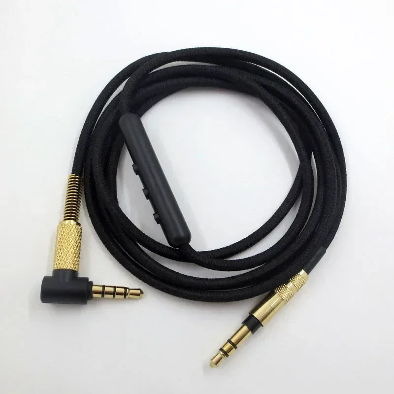 Replacement Nylon Braided Aux Cable Extension Cord For Sony MDR-10RBT MDR-10R MDR-1A XB950 Z1000 Headphones Vue with mic